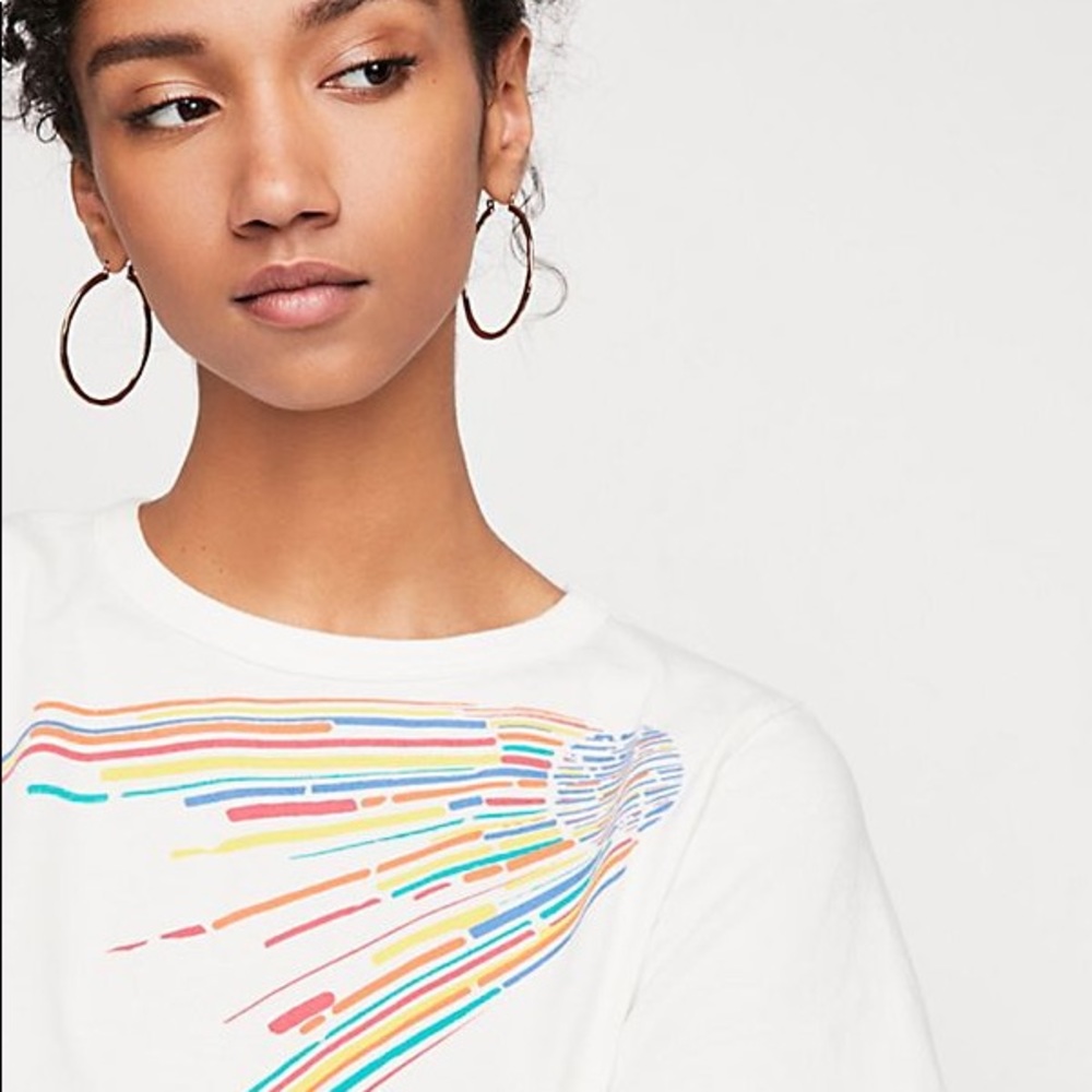 Bowie Rebel Crop Tee - Free People - Picture 2 of 5